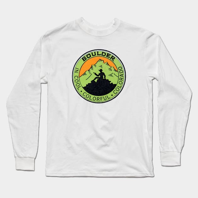 1930's Boulder Colorado Long Sleeve T-Shirt by historicimage